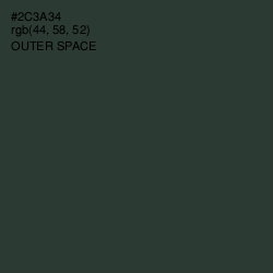 #2C3A34 - Outer Space Color Image