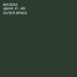 #2C3D30 - Outer Space Color Image