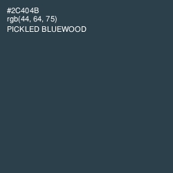 #2C404B - Pickled Bluewood Color Image