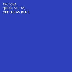 #2C40BA - Cerulean Blue Color Image