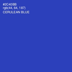 #2C40BB - Cerulean Blue Color Image