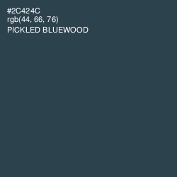 #2C424C - Pickled Bluewood Color Image