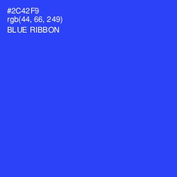 #2C42F9 - Blue Ribbon Color Image