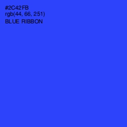 #2C42FB - Blue Ribbon Color Image