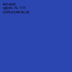 #2C46B1 - Cerulean Blue Color Image
