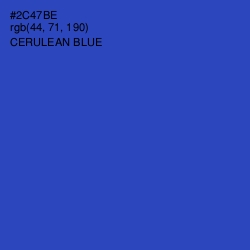 #2C47BE - Cerulean Blue Color Image
