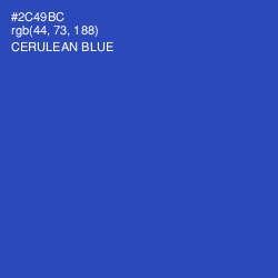 #2C49BC - Cerulean Blue Color Image