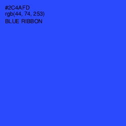 #2C4AFD - Blue Ribbon Color Image