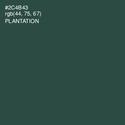 #2C4B43 - Plantation Color Image