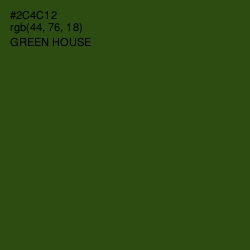 #2C4C12 - Green House Color Image