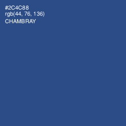 #2C4C88 - Chambray Color Image