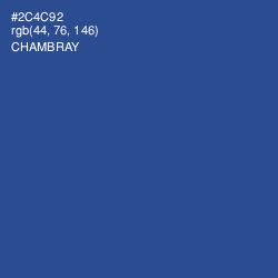 #2C4C92 - Chambray Color Image