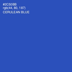 #2C50BB - Cerulean Blue Color Image