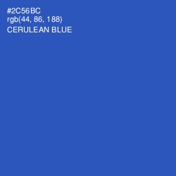 #2C56BC - Cerulean Blue Color Image