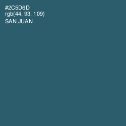 #2C5D6D - San Juan Color Image