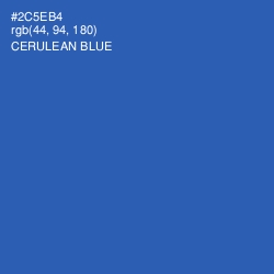 #2C5EB4 - Cerulean Blue Color Image
