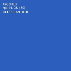 #2C5FBD - Cerulean Blue Color Image