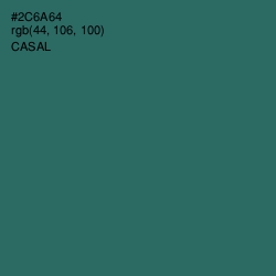 #2C6A64 - Casal Color Image