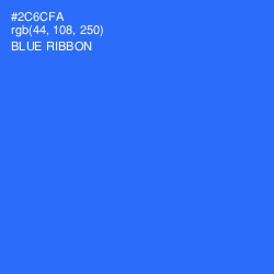 #2C6CFA - Blue Ribbon Color Image