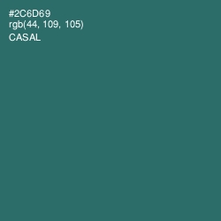 #2C6D69 - Casal Color Image