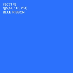 #2C71FB - Blue Ribbon Color Image