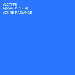 #2C75FE - Azure Radiance Color Image
