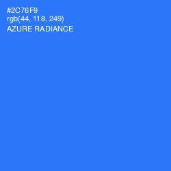 #2C76F9 - Azure Radiance Color Image