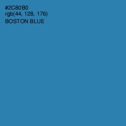 #2C80B0 - Boston Blue Color Image