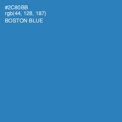 #2C80BB - Boston Blue Color Image