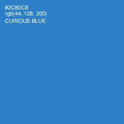 #2C80C8 - Curious Blue Color Image