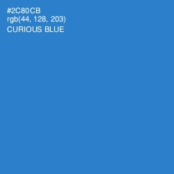 #2C80CB - Curious Blue Color Image