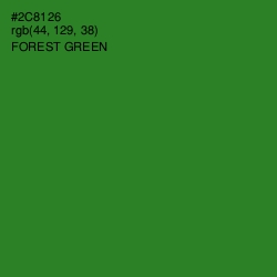 #2C8126 - Forest Green Color Image