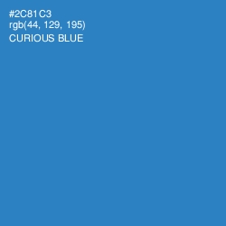 #2C81C3 - Curious Blue Color Image