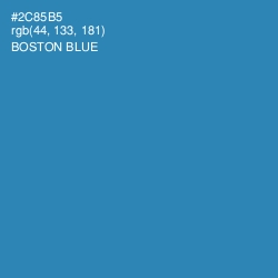 #2C85B5 - Boston Blue Color Image