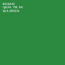 #2C8A40 - Sea Green Color Image