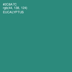 #2C8A7C - Eucalyptus Color Image