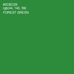 #2C8C3B - Forest Green Color Image
