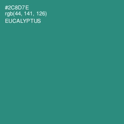 #2C8D7E - Eucalyptus Color Image
