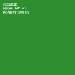 #2C8E2D - Forest Green Color Image