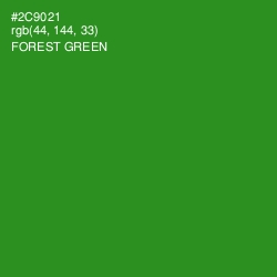 #2C9021 - Forest Green Color Image