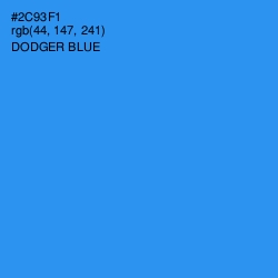 #2C93F1 - Dodger Blue Color Image