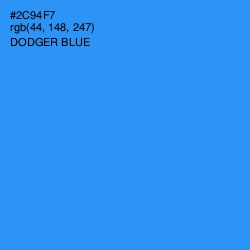 #2C94F7 - Dodger Blue Color Image