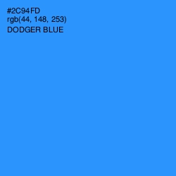 #2C94FD - Dodger Blue Color Image