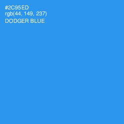 #2C95ED - Dodger Blue Color Image