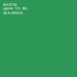 #2C9756 - Sea Green Color Image