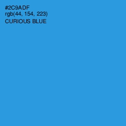 #2C9ADF - Curious Blue Color Image