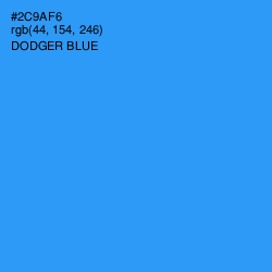 #2C9AF6 - Dodger Blue Color Image