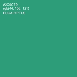 #2C9C79 - Eucalyptus Color Image