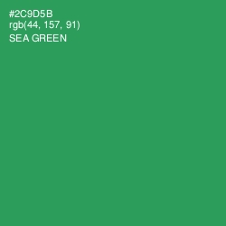 #2C9D5B - Sea Green Color Image