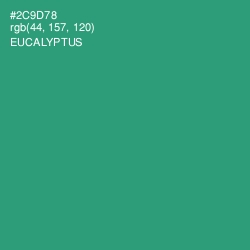 #2C9D78 - Eucalyptus Color Image